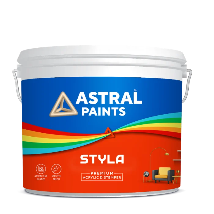 Styla Premium Acrylic Distemper official packaging