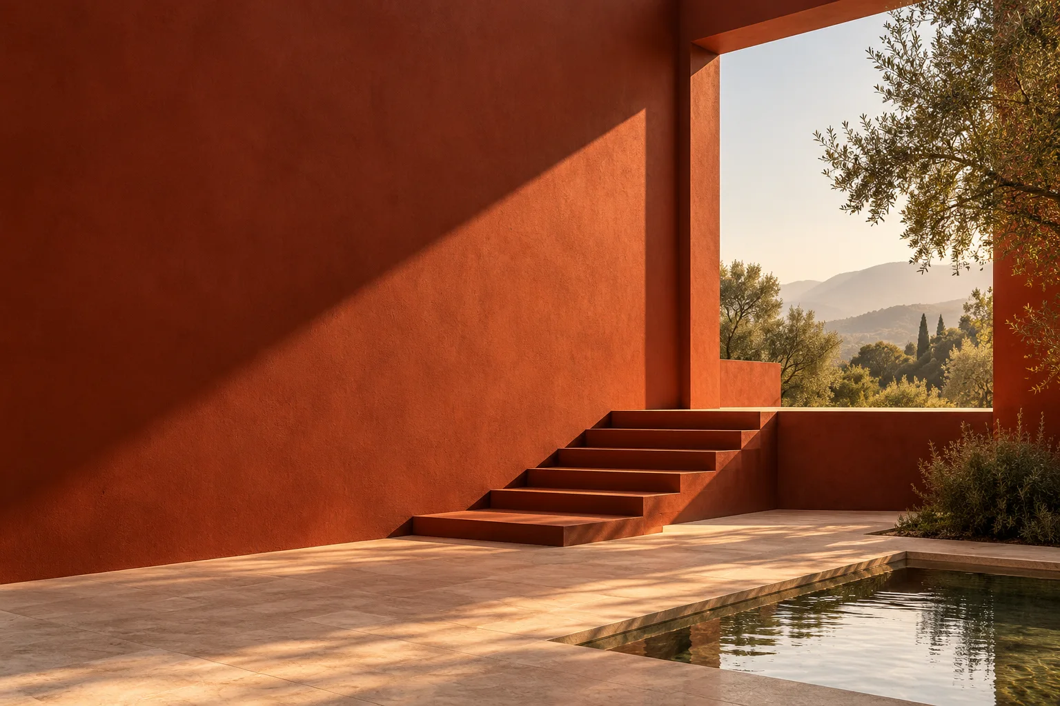Illustrative painted exterior architecture